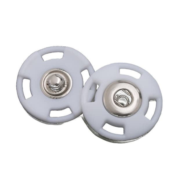 Läpinäkyvät nepparit - 25 mm, 10 kpl valkoinen White