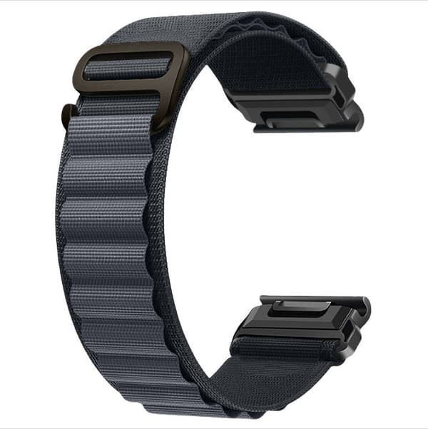 Kellon ranneke Garmin Fenix 8/8S/6/6X/7/7X/Pro/Tactix Tummanharmaa 22 mm Tummanharmaa 22 mm DarkGrey