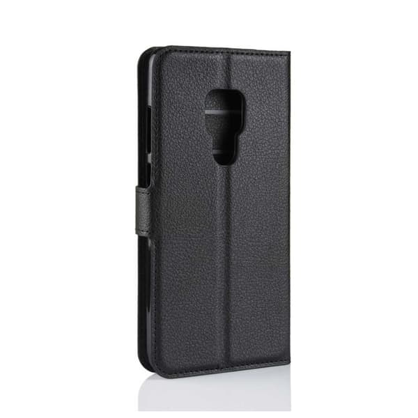 Huawei Mate 20 Pro Plånboksfodral Svart Läderfodral svart black