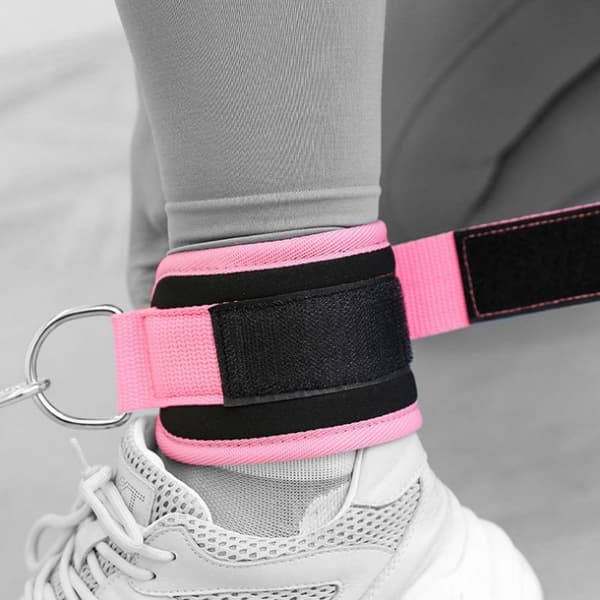 Ankelrem för styrketräning med kabelmaskiner Rosa Pink
