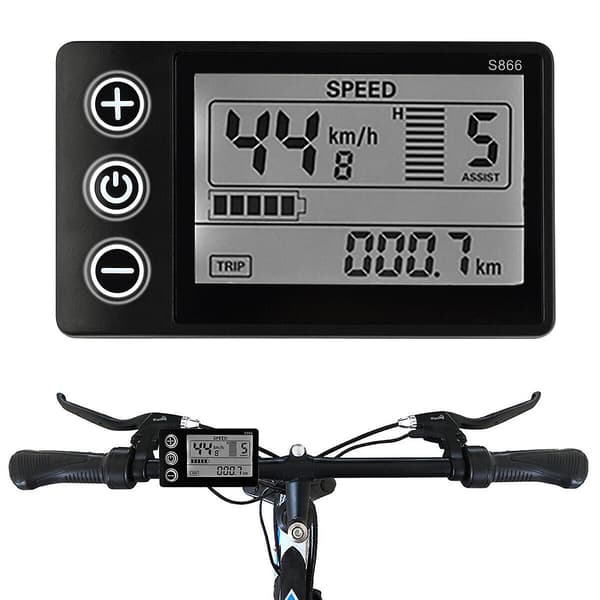 Nyt LCD-display til elcykel 24V/36V/48V Display Elcykel Elcykel