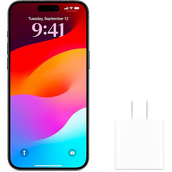 Apple 35W USB-C Strömförsörjning - iPhone Laddare med Snabbladdningsfunktion, Typ C Väggladdare