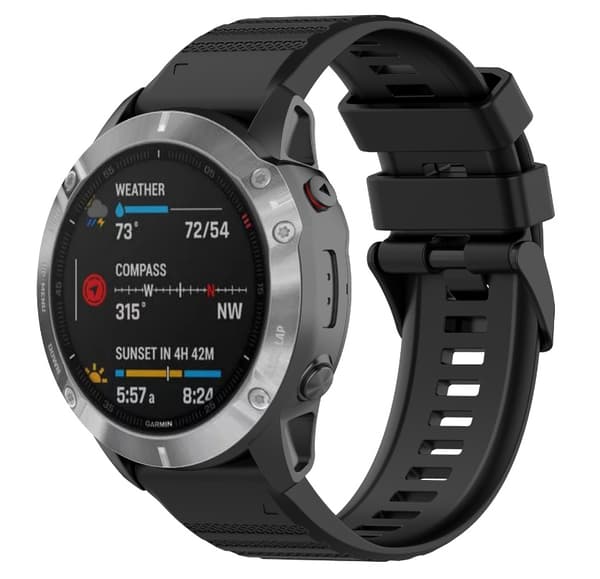 Kellon ranneke Garmin Fenix 7/6/5 Musta