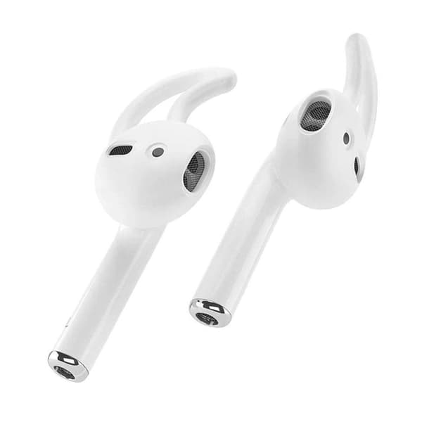AirPods silikon ørepropper med krok ørekroker øreputer hvit white