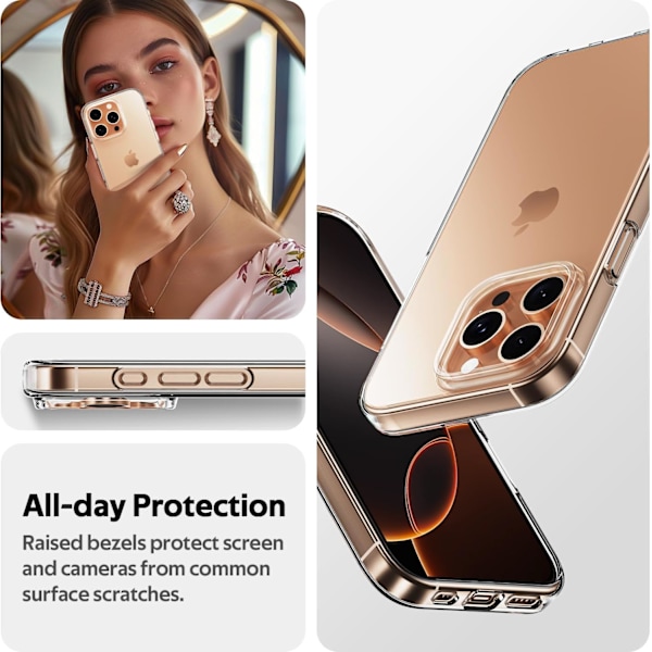 Klar Skal för iPhone 16 Pro Max - Tunn Transparent Silikon Gel Cover (Klar)