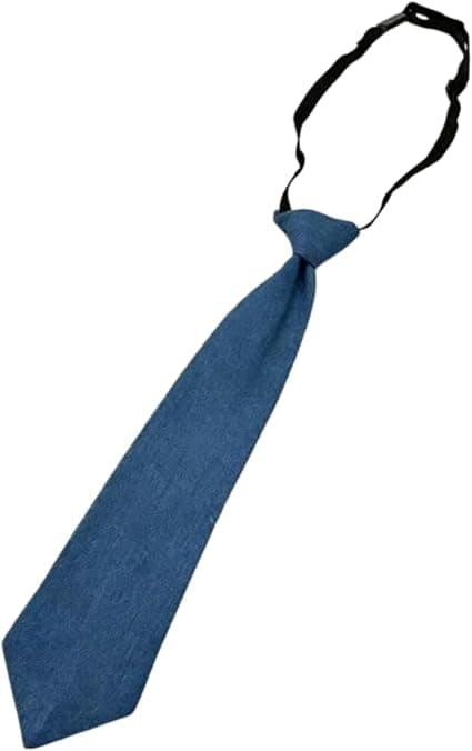 Denimkæde slips, blåt slips uden bindebånd til mænd og kvinder, moderigtigt dekorativt slips - stil 7 7