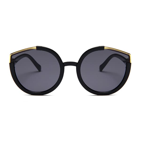 Runde Sorte Solbriller Gull Svart black