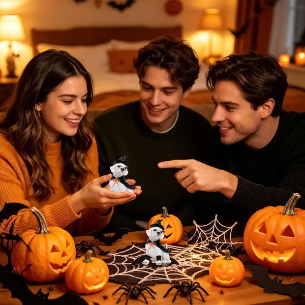 Leken hundestatue - Halloween hundefigurpynt B B