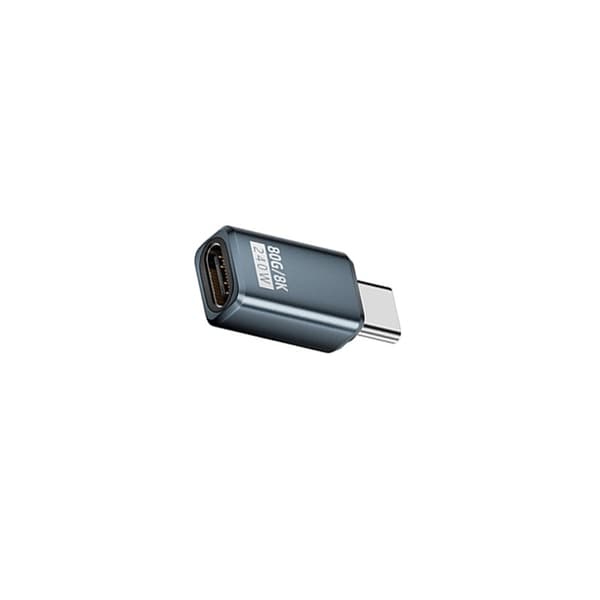 240W 80Gbps USB-C hona till hane-adapter - Rak kontakt (2-pack) Grå Grey