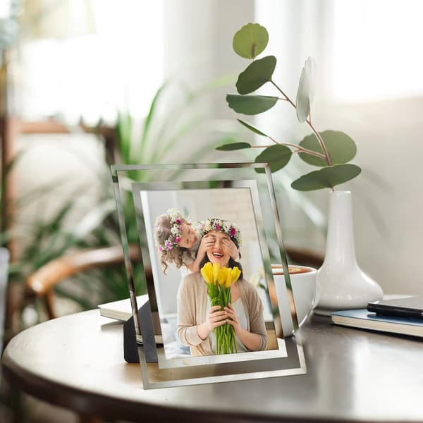 4-pack Fotoramar, 4x6 Tavelramar med Silverspegelglas