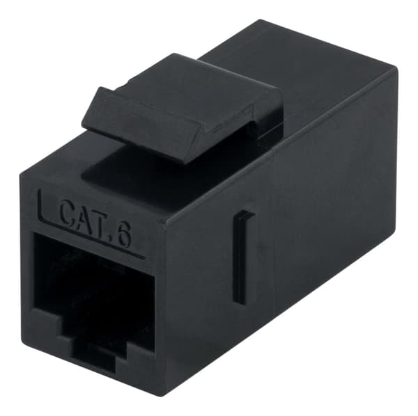 Cat6 Keystone-koppling, oskärmad, 2xRJ45, plast, 180
