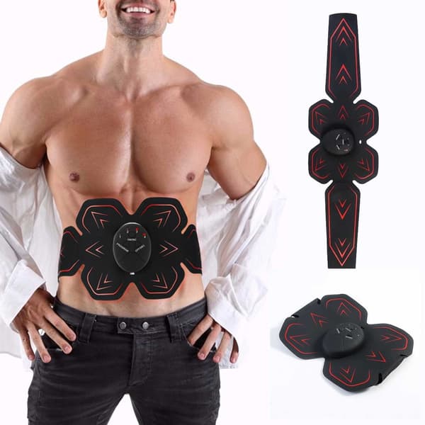 Oblique Pro EMS magtränare - Elektrisk muskelstimulator Abs svart black