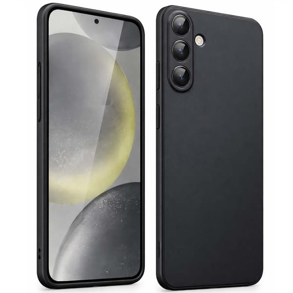 Samsung Galaxy S24 FE Mobilcover - Blødt TPU Silikone Cover, Stødabsorberende & Ridsefast, Sort sort black