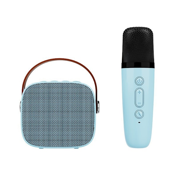 Nyaste Trådlösa Mini Karaoke Högtalare Och Mikrofon Bärbar Hem Bt Party Högtalare Mic Gåva Blue