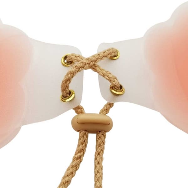Selvklebende BH-nippelbeskytter med push-up silikon selvklebende beige