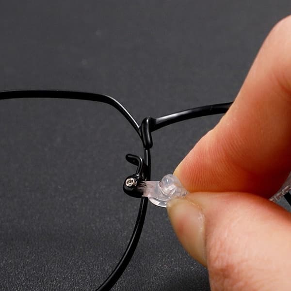 20 par halkfria näskuddar i silikon för glasögon Transparent WZ-01