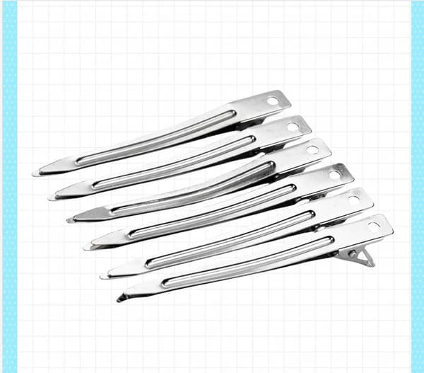 Store metallhårklemmer Salongstylingklemmer 10-pakning
