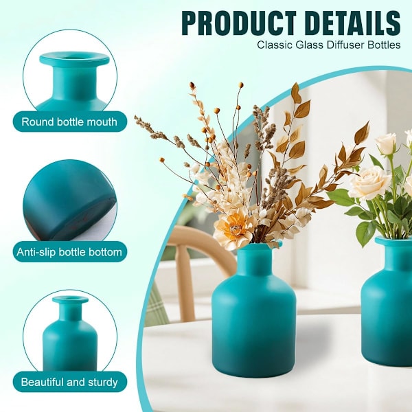 150 ml 5 oz tomma glasdiffuserflaskor påfyllningsbara aromaterapibehållare för eteriska oljor DIY hemdoftset (endast flaska)