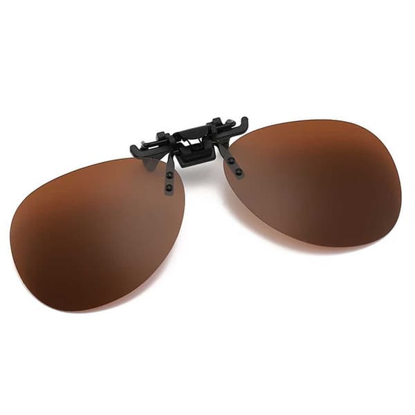 Clip-on Aviator Solglasögon Pilotglasögon Brun brun brown