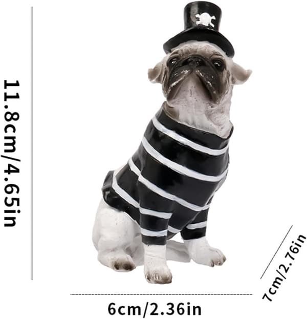 Leken hundestatue - Halloween hundefigurpynt A A