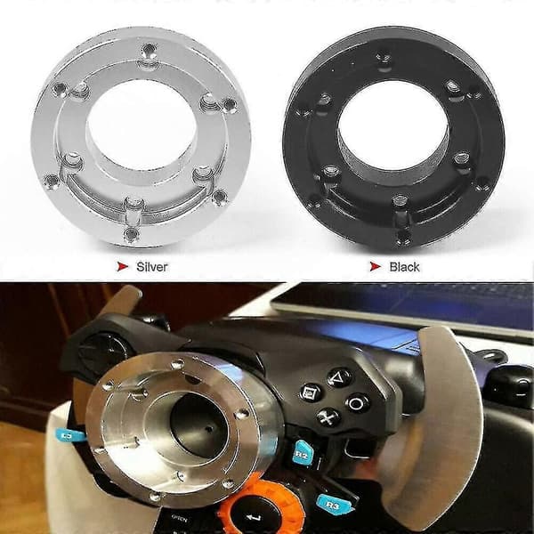 Til Logitech G29 G920 G923 13/14 tommer racer-ratadapterplade 70mm-mxbc sølv silver