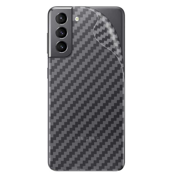 Galaxy S22 Plus Baksidesskydd Kolfiber Vinyl Skin transparent
