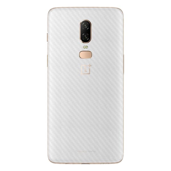 3-pack OnePlus 6 Kolfiber Skin Sticker Skyddsfilm Baksida transparent