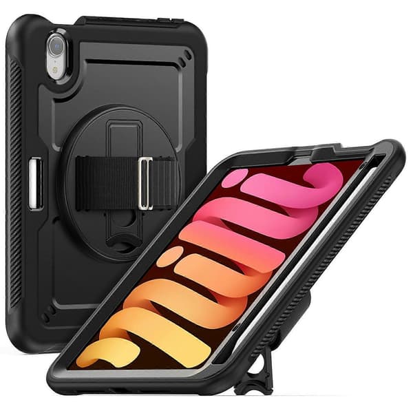 Fodral för iPad mini (2024)/(2021) Kompatibelt Ställ PC+Surfplattefodral med Axelrem