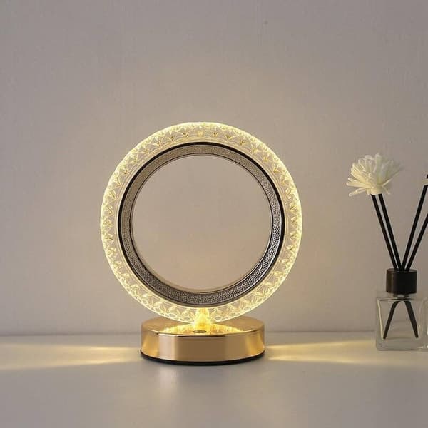 Trådløs bordlampe Krystal Touch LED RGB guld gold