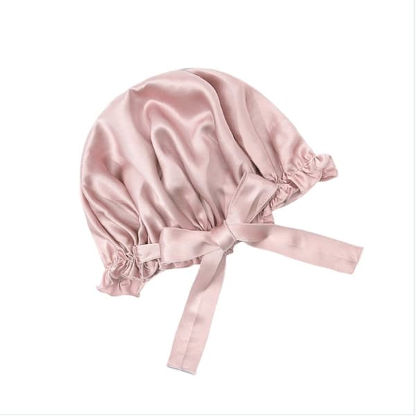 19 Momme Silkehætte - Justerbart remdesign for optimal komfort og beskyttelse af dit hår under søvn Pink Pink