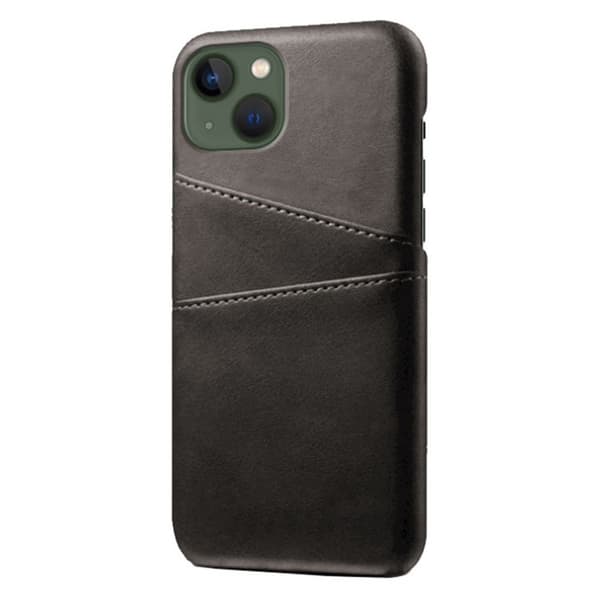 Kortholder iPhone 15 deksel mobildeksel utskjæring for lader hodetelefoner - Mørkebrun iPhone 15 brun iPhone 15 brown