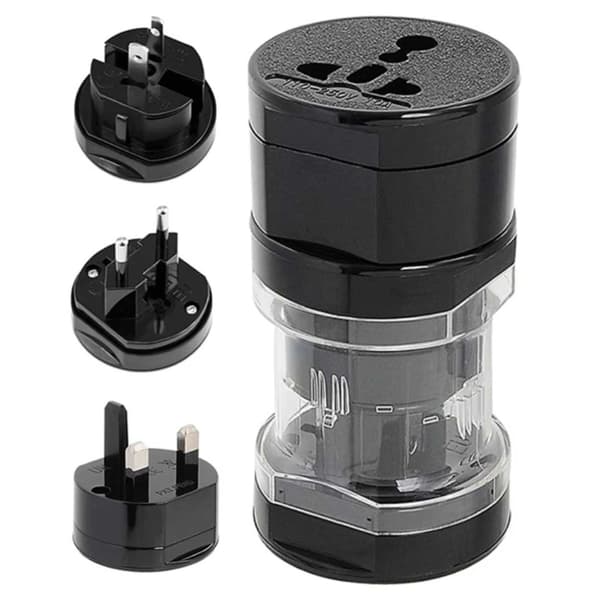 Universal rejseadapter til alle lande Sort sort black