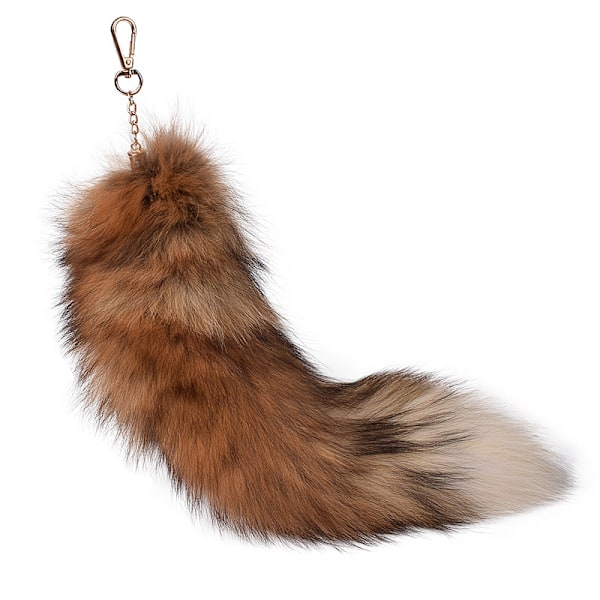 Rävsvans Nyckelring, 40 cm Rävsvans Nyckelring, Luddig Fuskpäls Svans Dekoration, Fluffig Rävsvans, Party Kostym Päls Svansar