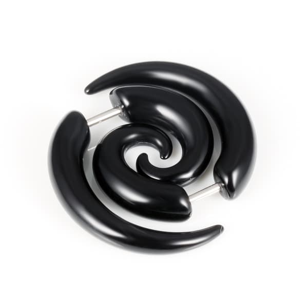 Trendy cool punk øreringe i sort med nitter, 2,4 cm * 2,2 cm