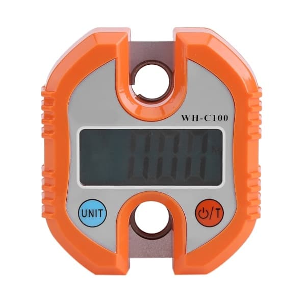WeiHeng Bärbar Kran LCD Digital Elektronisk Krok Hängvåg Loop Vågsaldo Orange