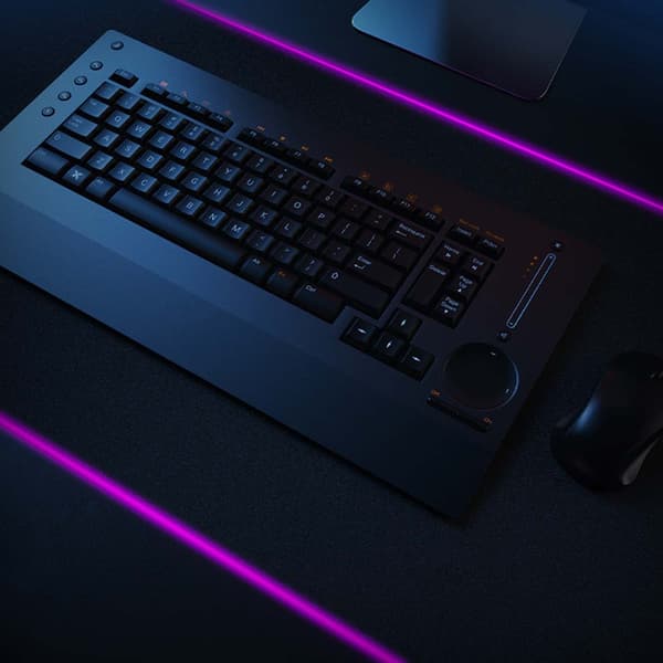 Gaming LED RGB Skrivebordsmåtte 80x30cm sort black