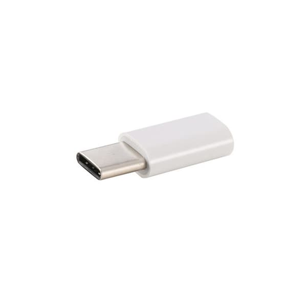 Android Micro USB till USB C OTG-adapter vit white