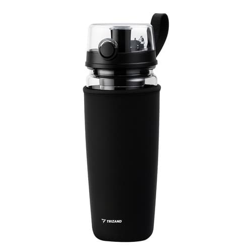 Vattenflaska med infuser fruktinsats 1L Svart