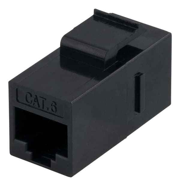 Cat6 Keystone-koppling, oskärmad, 2xRJ45, plast, 180