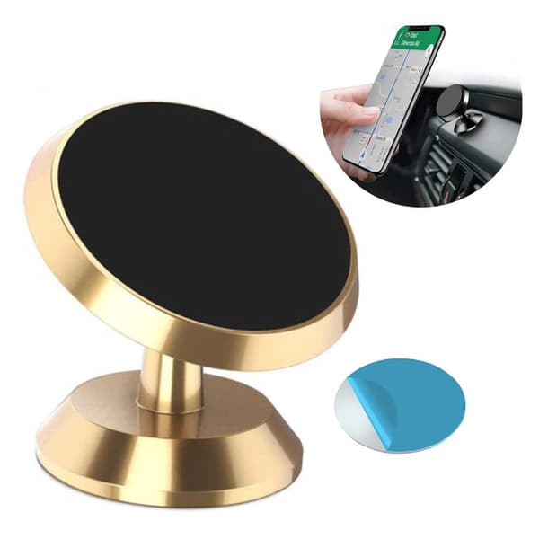 Mobilholder med magnet - Roterbar bilholder Gull gull gold