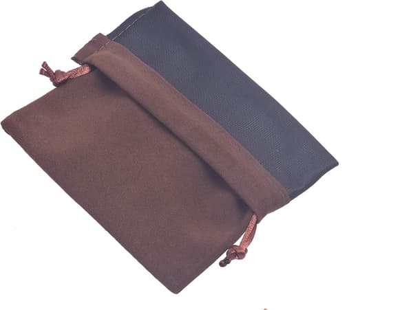 Set med 20 små sammetsdragskopåsar – Brun, 7 x 9 cm