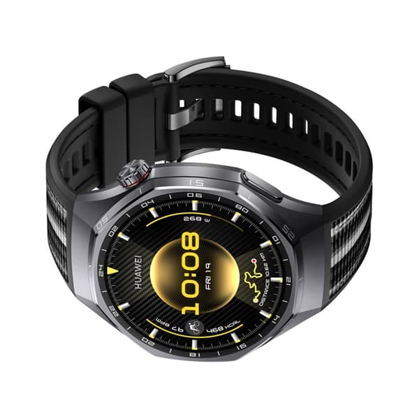 Silikonerem kompatibel med Huawei GT6 Pro 46mm - Trykknapstil Sort Black