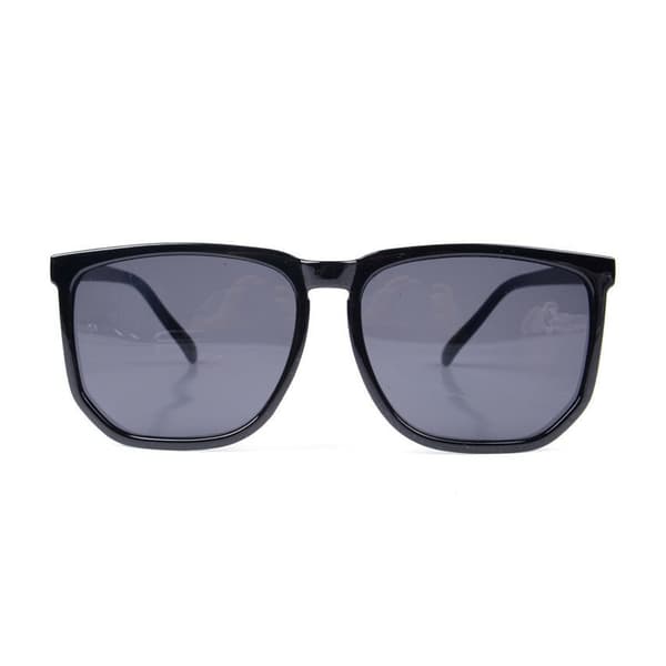 Sorte store retro solbriller sort glas sort black