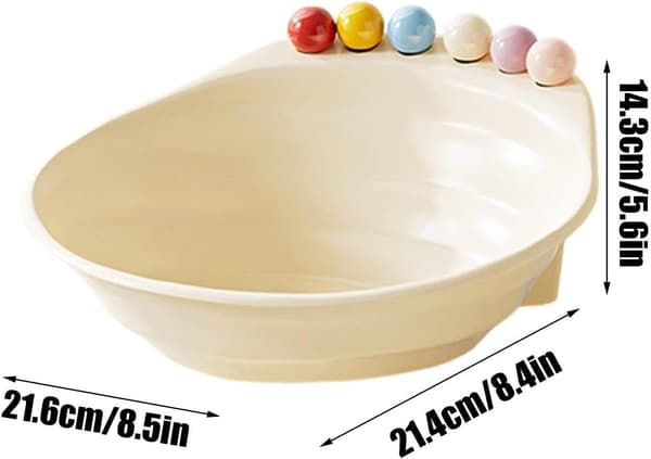 1 kpl hedelmätarjotin haarukoilla, suuri kapasiteetti, 6 haarukkaa, beige