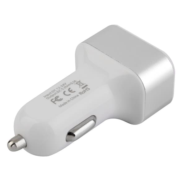 Universell billader med 3 USB 5.1A hvit white