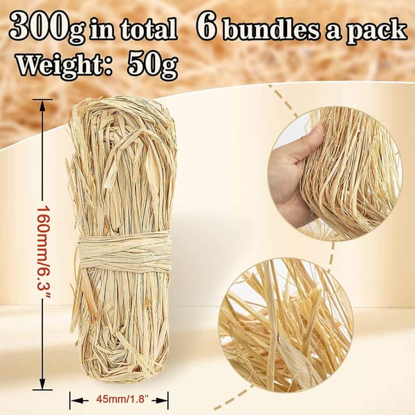 Luonnollinen Raffia-nauha - Raffia-olki käsitöihin