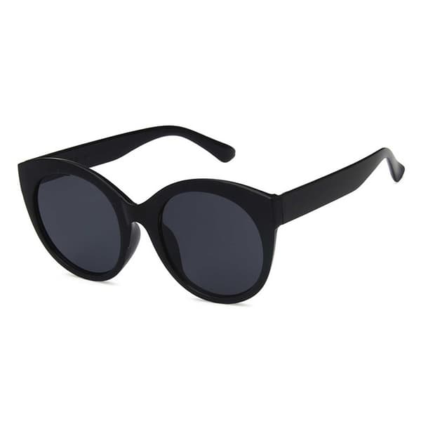 Runde Sorte Solbriller Retro Cateye sort black