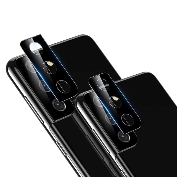 2-pack Full Coverage Galaxy S22 Kameraskydd Glas Svart black