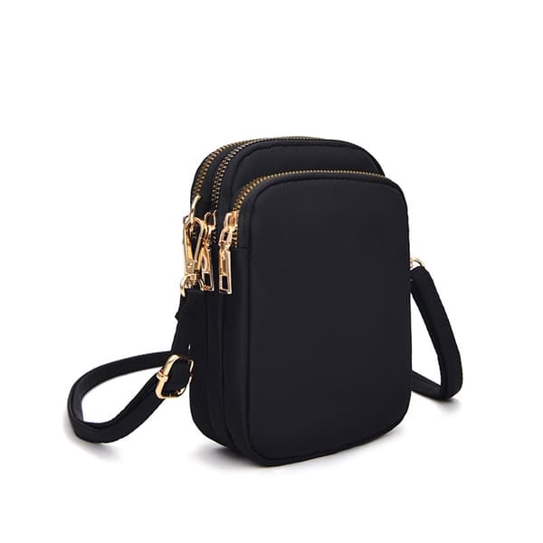 Crossbody-matkapuhelinlaukku, musta