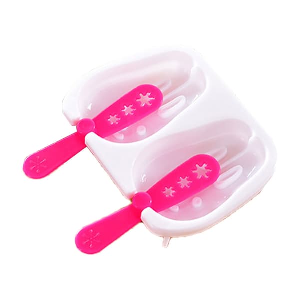 Isform for 2 iskremer - Lag dine egne ispinner hjemme rosa pink